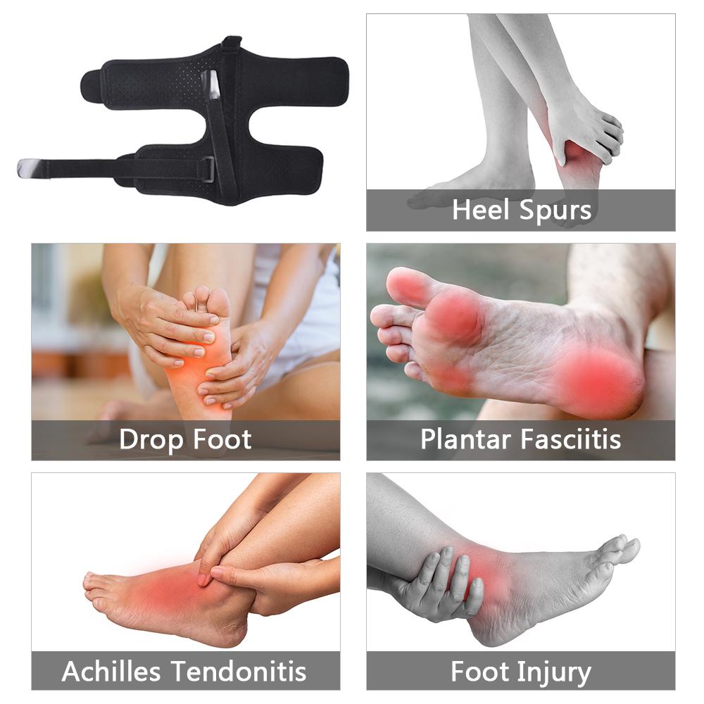 Foot Splint Brace Plantar Fasciitis Night Splint Drop Foot Orthotic Brace for Tendonitis Heel and Ankle Pain 1pc
