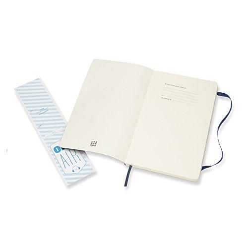 Moleskine Classic Notebook, Soft Cover, Horizontal Ruled, Large Size (13cm x 21cm), Sapphire Blue, QP616B20