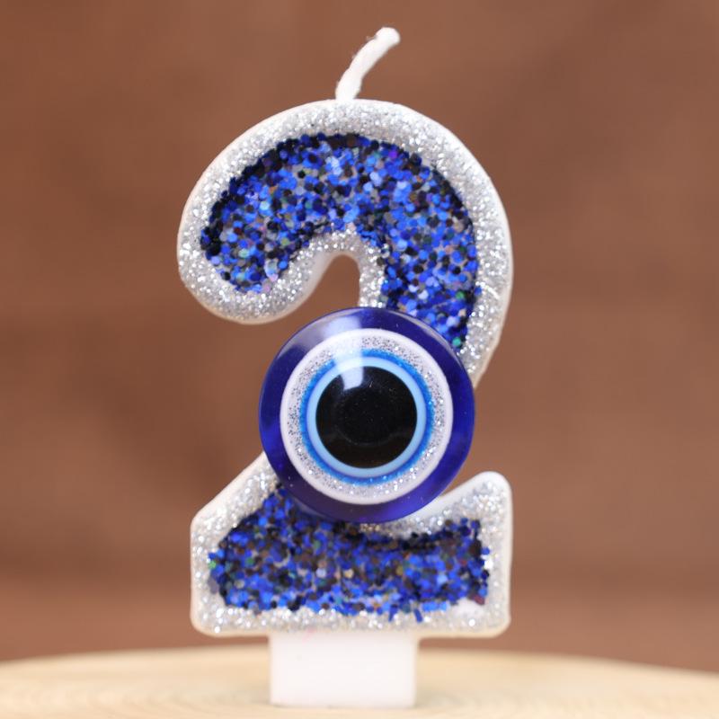 Digitale Geburtstagskerze, Kuchendekoration, Party, handgefertigt, DIY, digitale Kerze, Teufelsauge