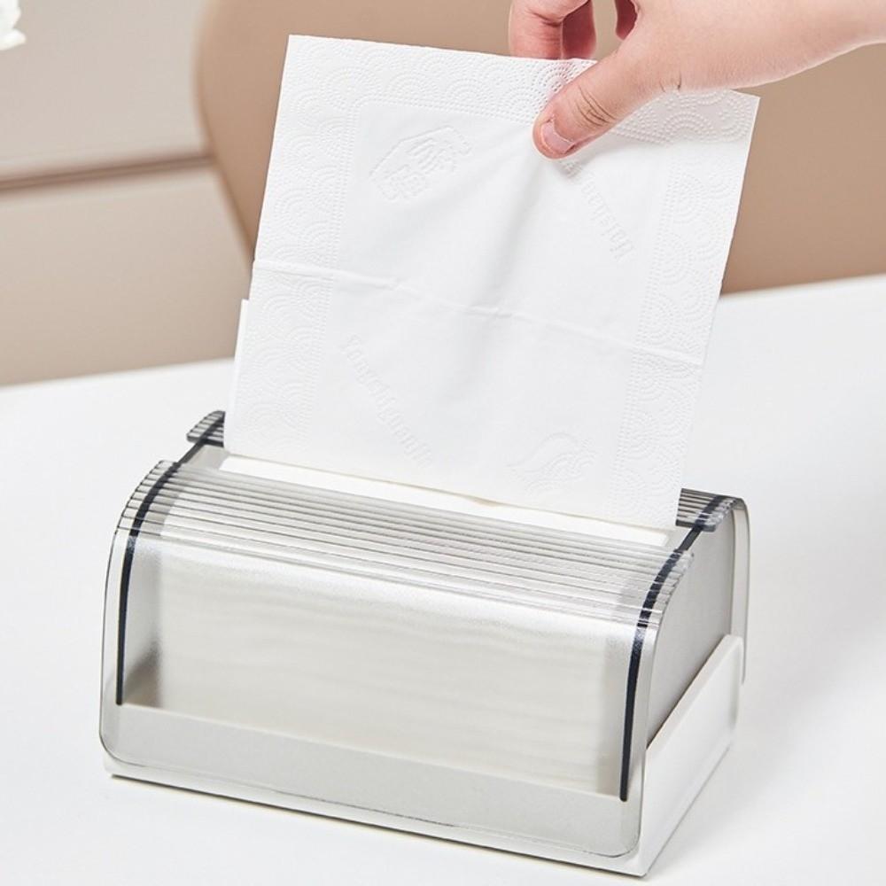 Plastic Napkin Paper Box Light Luxury Tissue Holder Practical Spring Tissue Box  Coffee Table