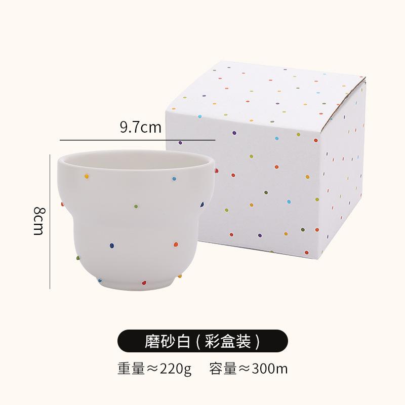 

Ceramic Coffee Cup Design Sense Niche Latte Cup Water Cup Office Hand Gourd Cup Breakfast Cup High Temperature Resistance 300ml