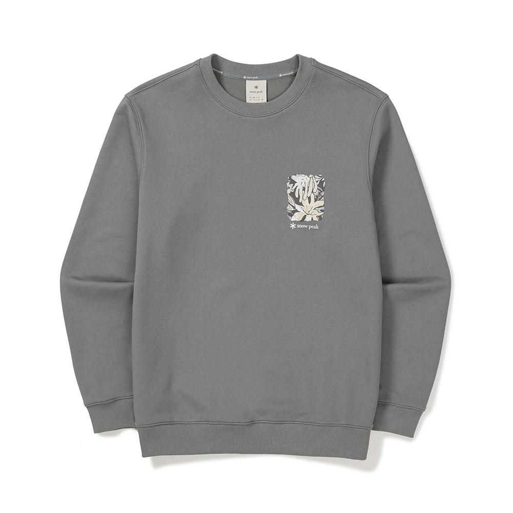 [Snowpeak] Tropical Graphic Sweatshirt Dark Gray (S24FUFHT64)