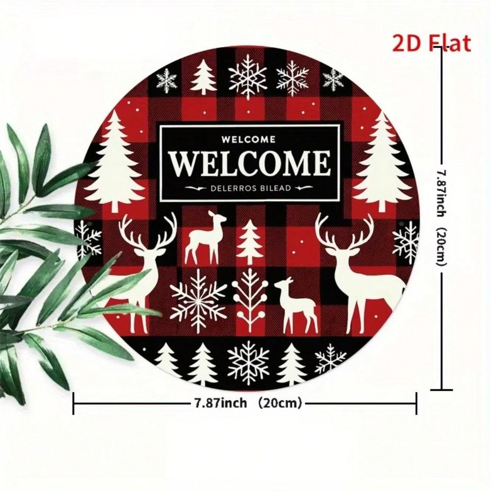 Christmas Halloween Decorative Metal Sign Wall Art Home Decor Gift 20x20