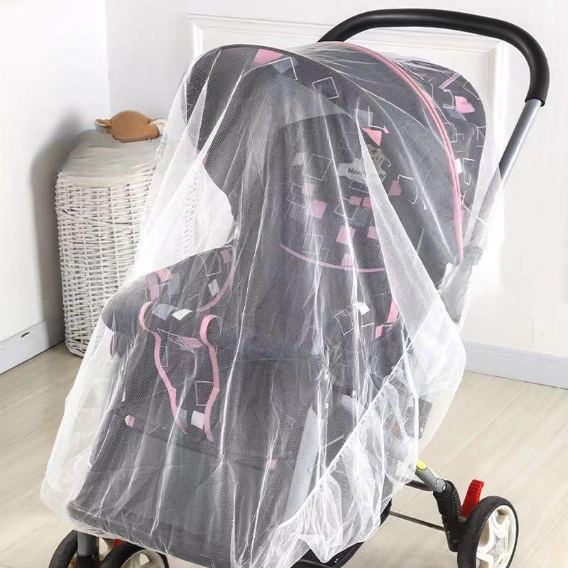 Stroller Mosquito Net Full Cover Folding Baby Stroller Mesh Net Breathable Summer Mosquito Net Cover