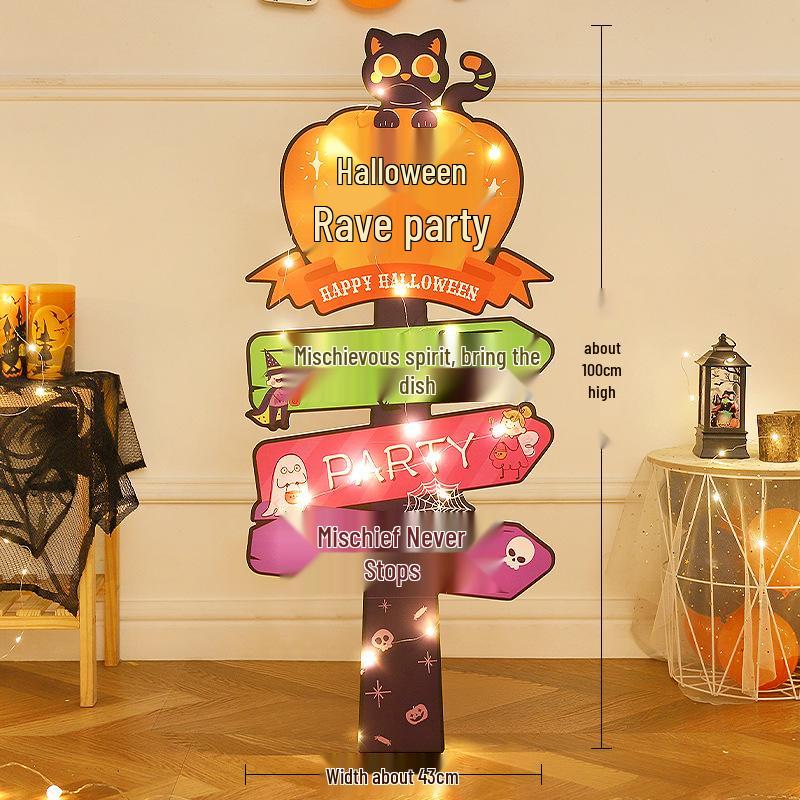 Halloween Pumpkin Lantern Board Standee for Outdoor/Kindergarten Decorations