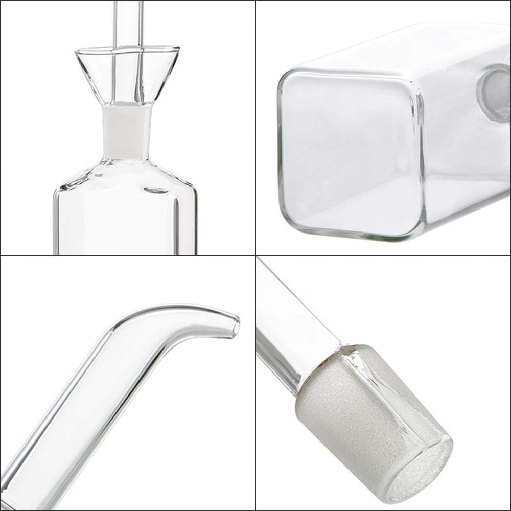 17 oz Oil Bottle Glass Olive Oil Dispenser Bottle Glass Cooking Oil Vinegar Meter Dispenser with Spout for Kitchen and BBQ