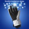 1 Pair Outdoor Skiing Gloves Men Women Non-slip Waterproof Windproof Touchscreen Fleece-Lined Thermal Gloves Winter Warm Thick Cycling Gloves