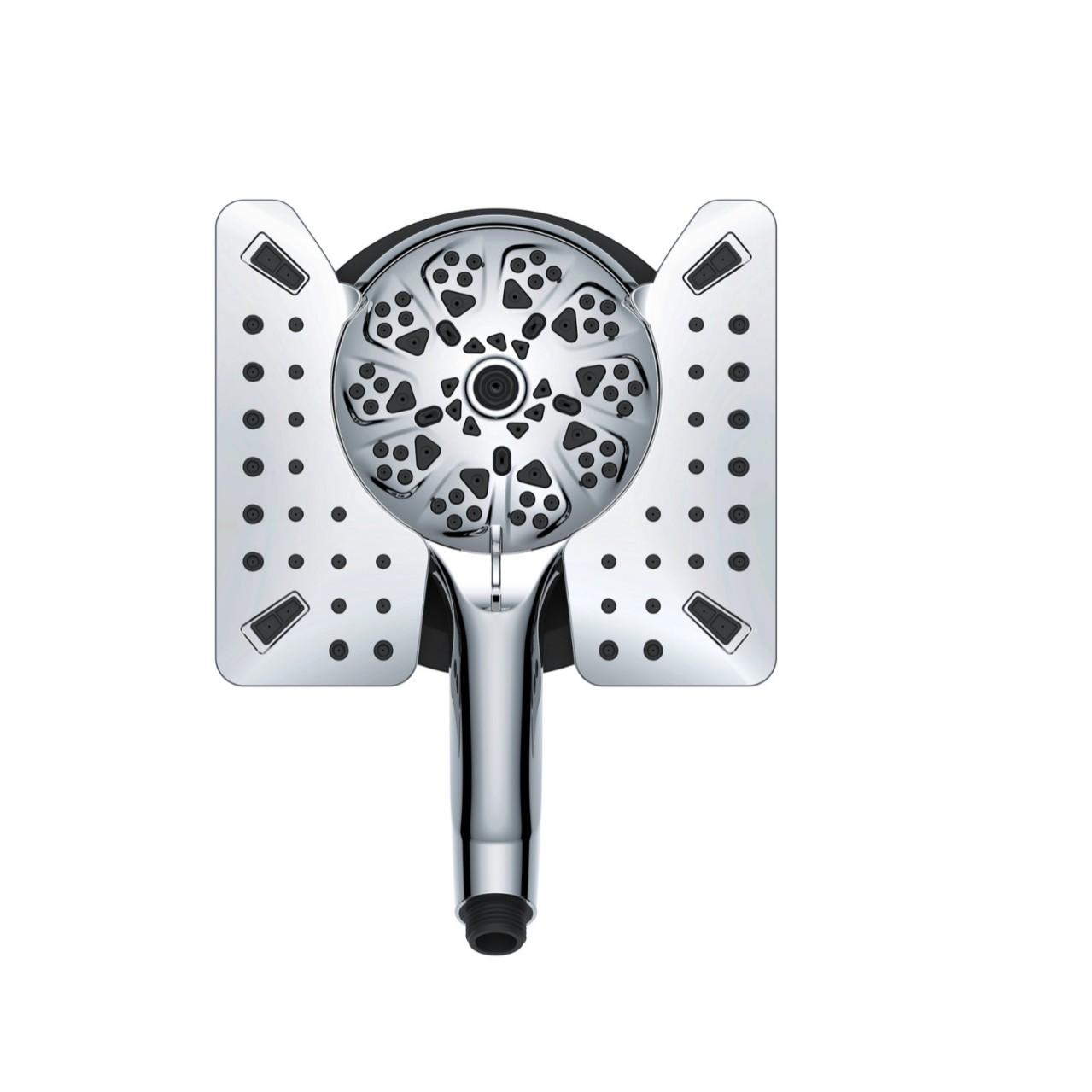 Bathroom American Style Concealed Bracket Arm Three-Way Diverter Socket Multi-Functional Ceiling Shower Set Handheld Shower Head (as the picture,ABS Plastic)