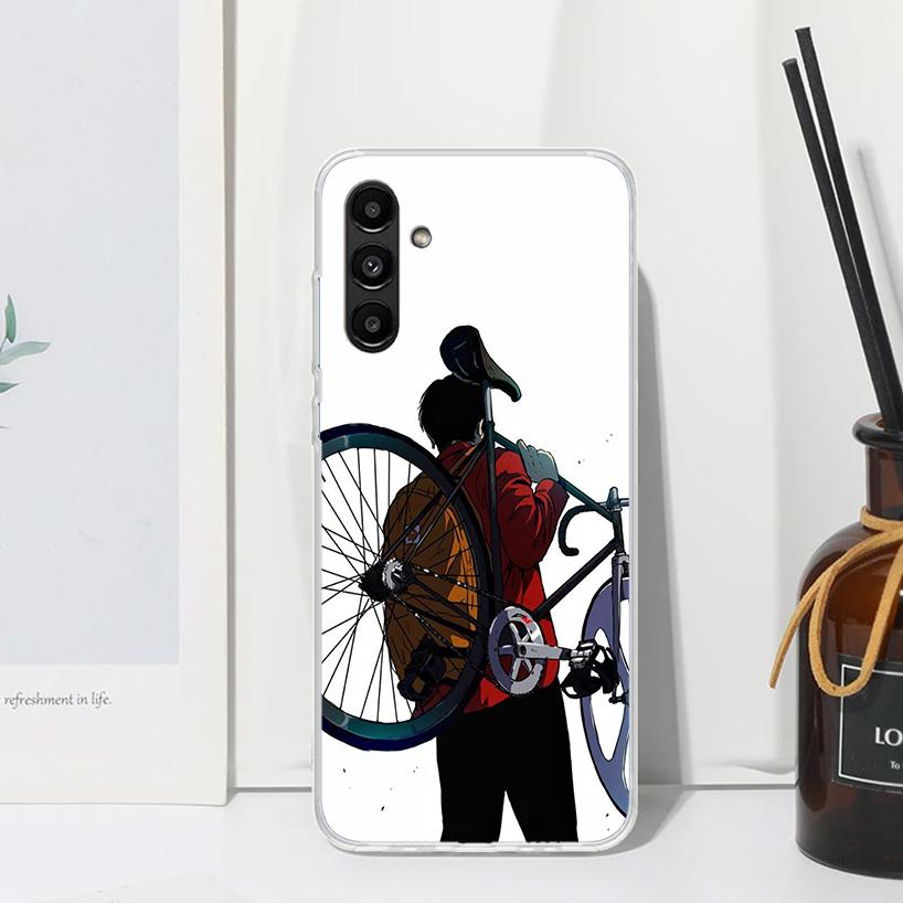 Bicycle Bike Sport Phone Case For Samsung Galaxy A17 A37 A57 A16 A26 A36 A56 A15 A25 A35 A55 A14 A24 A34 A54 A13 A23 A33 A53 A07