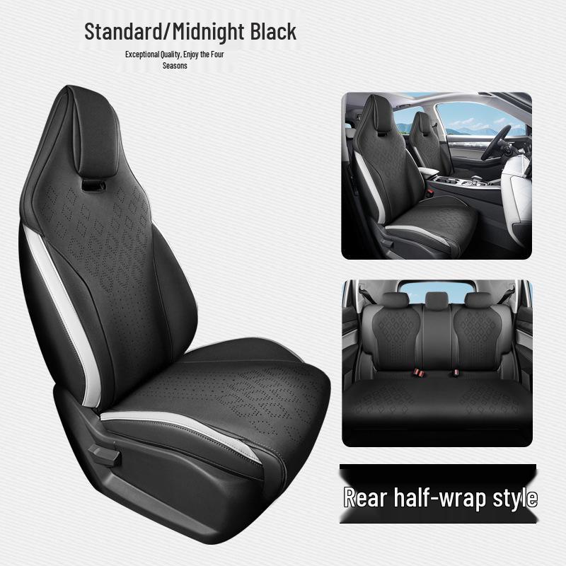 Hao Yue PRO Full Leather Car Seat Cushion - Universal, Four Seasons, Half-Pack