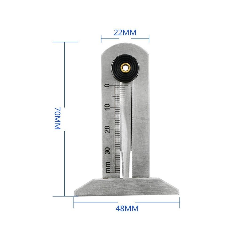 Portable Tire Tread Depth Gauge Stainles Steel Inspection Tire Safety Tire Ruler
