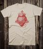 Vtg Style Goth Tee T Shirt Victorian Catholic Tattoo Jesus Sacred Heart