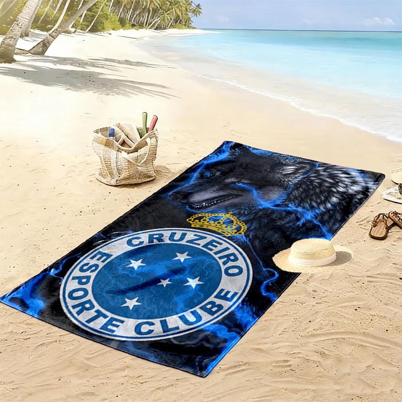 Cruzeiro Esporte Clube Print Beach Towel, Large Soft Quick Dry Towel for Beach Camping Swimming