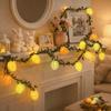 Luminous Easter Egg Wreath 2M Easter Twig Garland  Spring Celebration