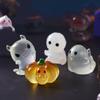 Cross-Border Halloween Glow-In-The-Dark Ghost & Pumpkin Miniatures for Car Dashboard & Micro Landscape Decor