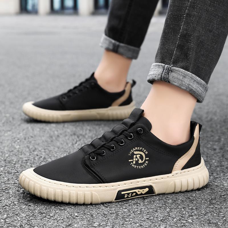 Men'S Autumn Fashion Casual Walking Shoes, Featuring A Striped Design, Comfort and Breathability, Suitable for Both Sports and Leisure Shoes