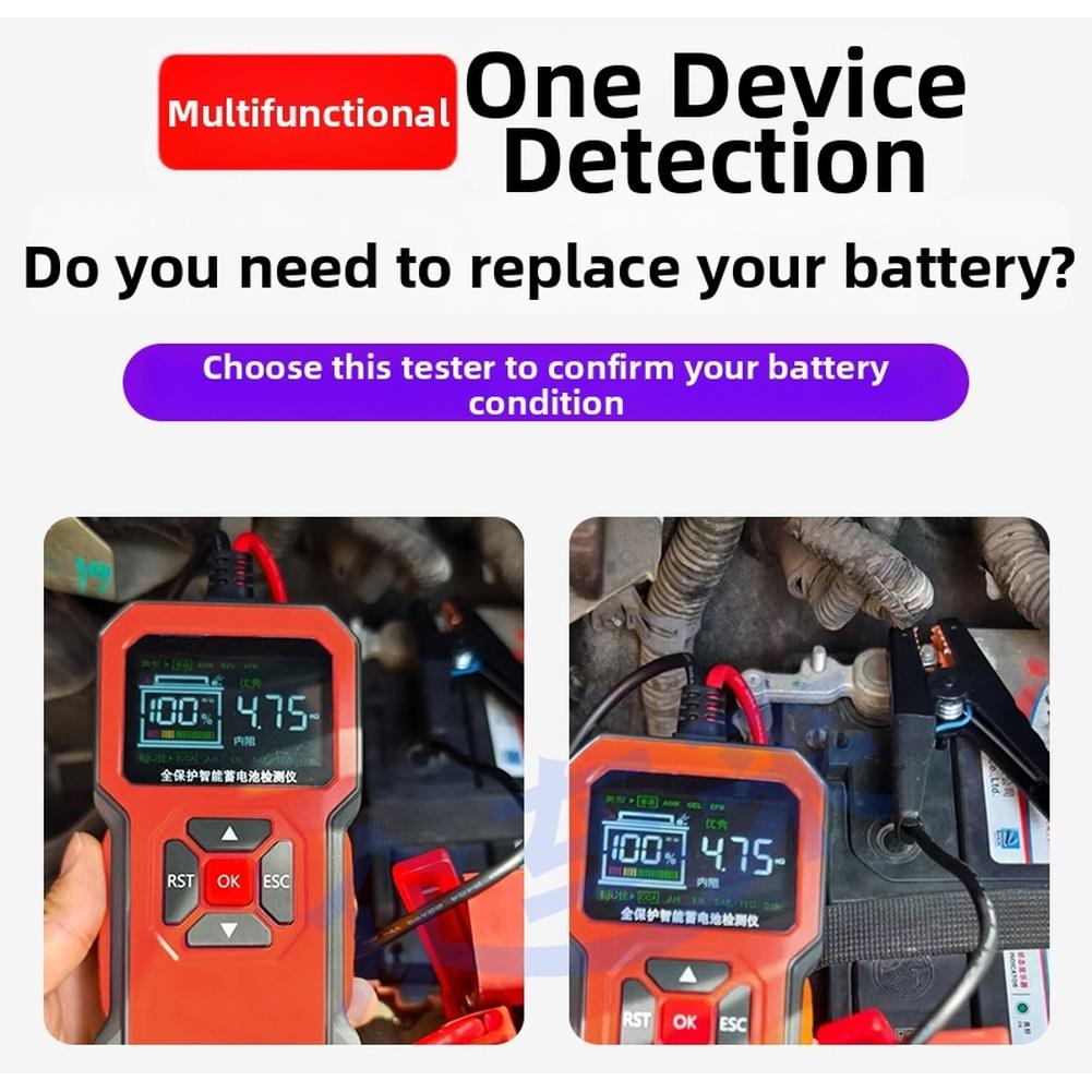Multifunktionaler intelligenter Batterietester mit Sprachansage für 12V 24V Auto Für Testmesswerkzeug Zubehör