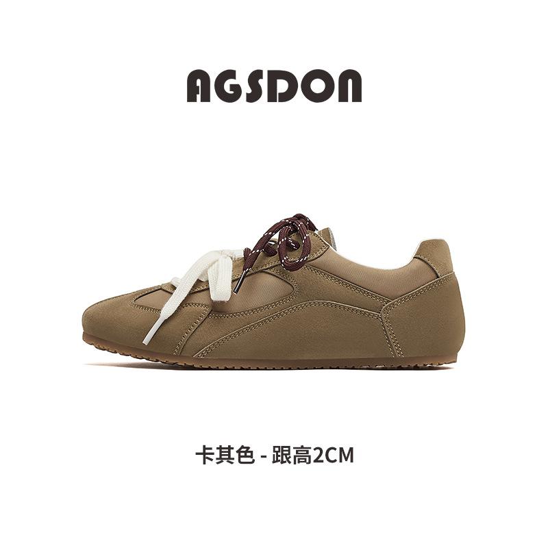Strictly Selected Augustus Dengde Training Shoes Women's 2025 New Autumn Forrest Gump Sports Flat-bottom Mesh Casual Little White Board Shoes