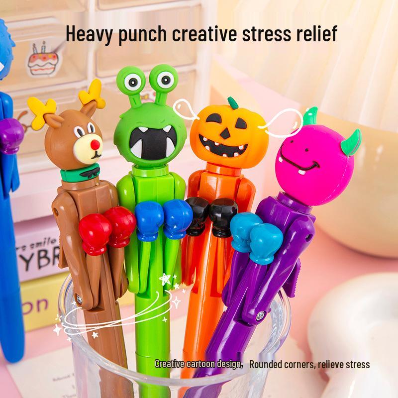 Creative Boxing Ballpoint Pen - Fun Student Interaction and Stress Relief for Halloween and Christmas