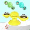 Cat Windmill Toy Funny Massage Rotatable Cat Toys with Catnip LED Ball Teeth Cleaning Pet Products