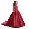 Kinder Prinzessin Langarm Formelles Hochzeits Blumenmädchen Kleid