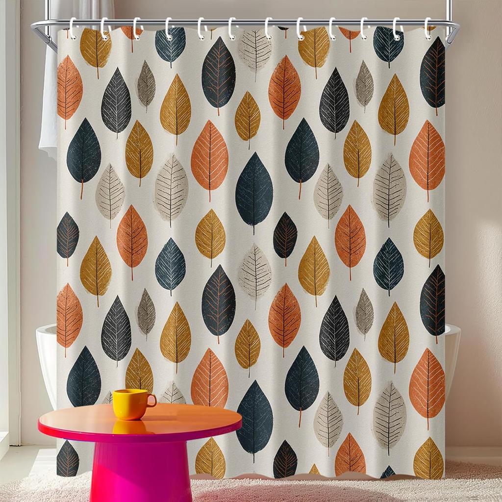 Color Block Duschvorhang 72x72 Zoll Lebendiges Retro Geometrisches Badezimmerdekor Moderner Pop-Art-Stil Wasserdichter Stoffvorhang