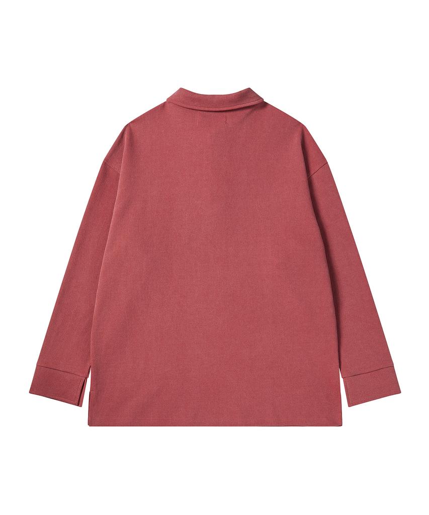 BEYOND CLOSET [Collection Line] 90S Archive Pique Sweatshirt Washed Red