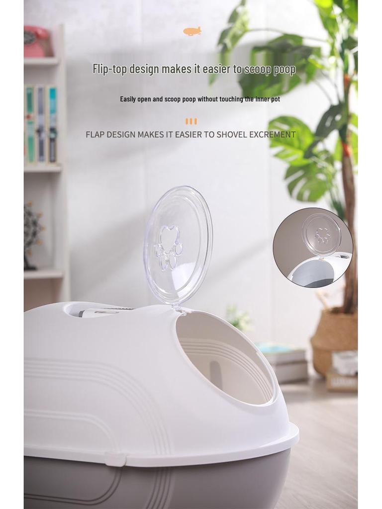 Carver Extra-Large Enclosed Cat Litter Box with Double Doors and Deodorant System