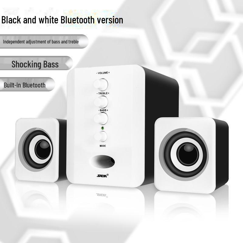 SADA D-202 Mini Subwoofer: USB 2.1 Small Speaker for Desktop, Laptop, and Mobile Devices