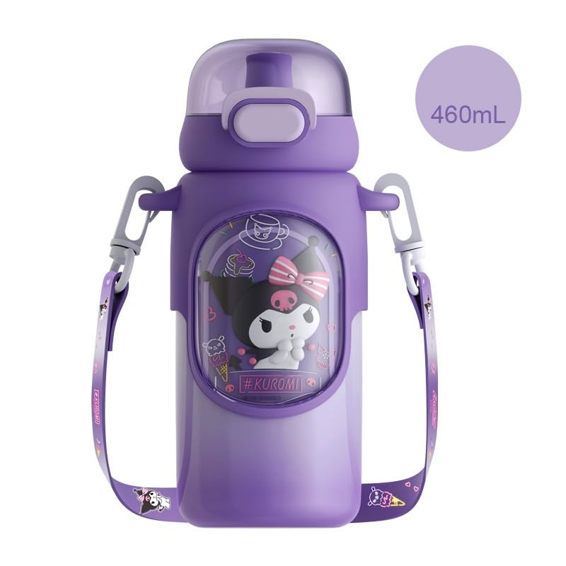 My and Pochacco Water Large Direct Vacuum Keeps Hot or Wide Easy to Stainless Steel Open 460ml Kuromi, Cinnamoroll, Melody, Bottles, Capacity,