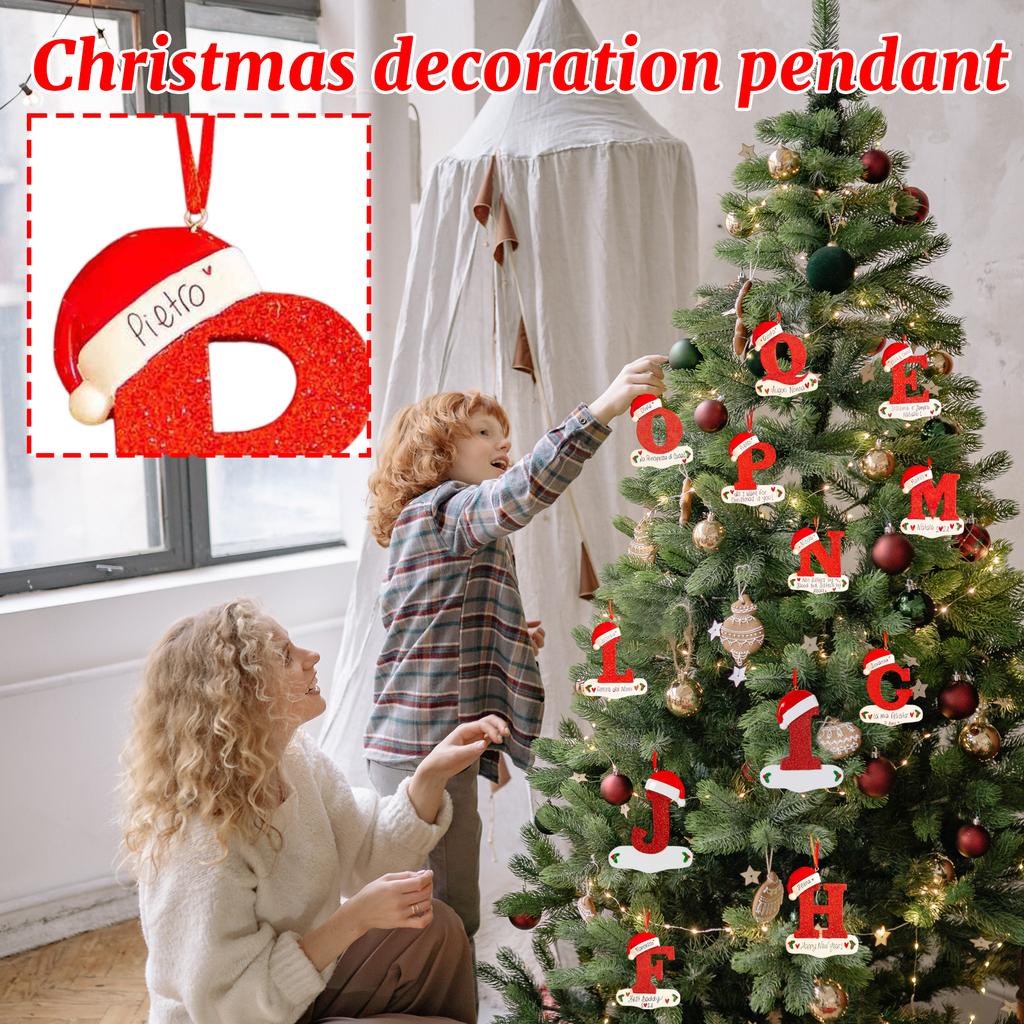 2D Christmas Decoration Pendant Christmas Tree Tag Theme Party Crafts Ornament