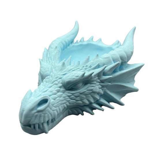 Drakhuvud Nyckelfat 3D-printat Draknyckelfat Fantasy Förvaringsfat Entré Skrivbordsorganisatör för Nycklar Mynt Smycken