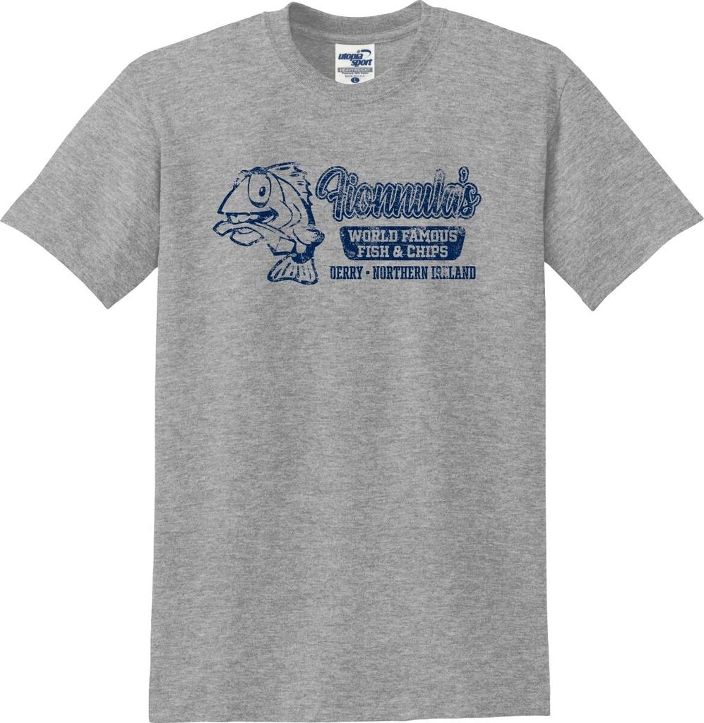 Fionnulas weltberühmtes Fisch & Chips Unisex T-Shirt (S-5X)