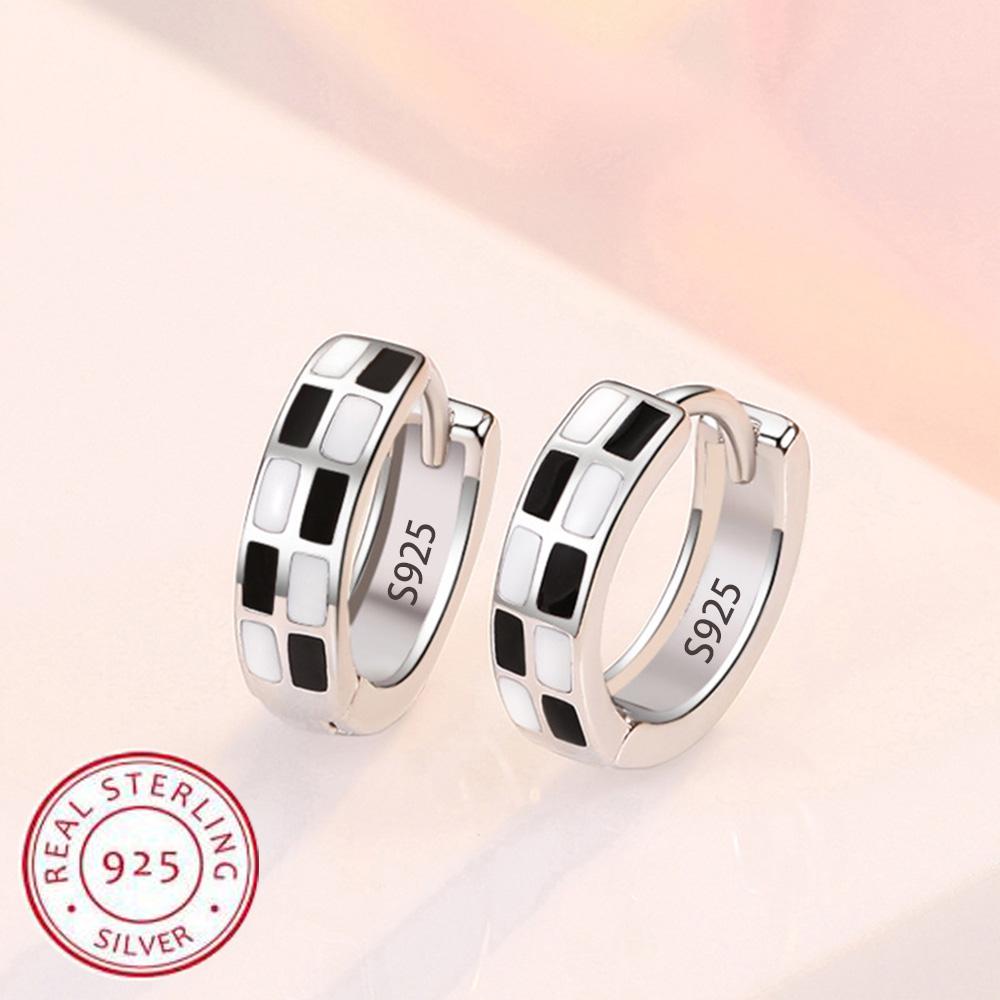 

925 Sterling Silver Bow Pattern Stud Earrings for Women Girls Wedding Dating Engagement Jewelry Accessory Hot Sale