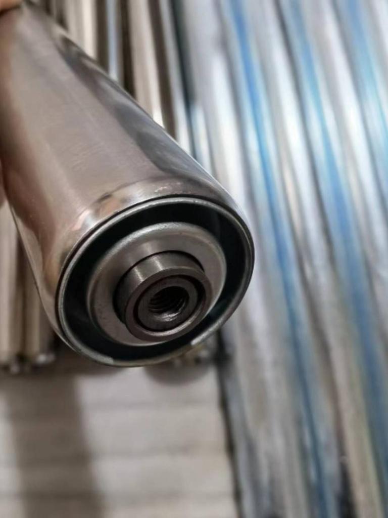 Internal Thread Non-Powered Roller Conveyor Belt with Rubber and Galvanized Stainless Steel Support Shaft