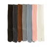 1Pair Vertical Bar Sweat Absorption Knitted Anti Friction Two Finger Socks Personality Cotton Medium Length Tube Split Toe Socks