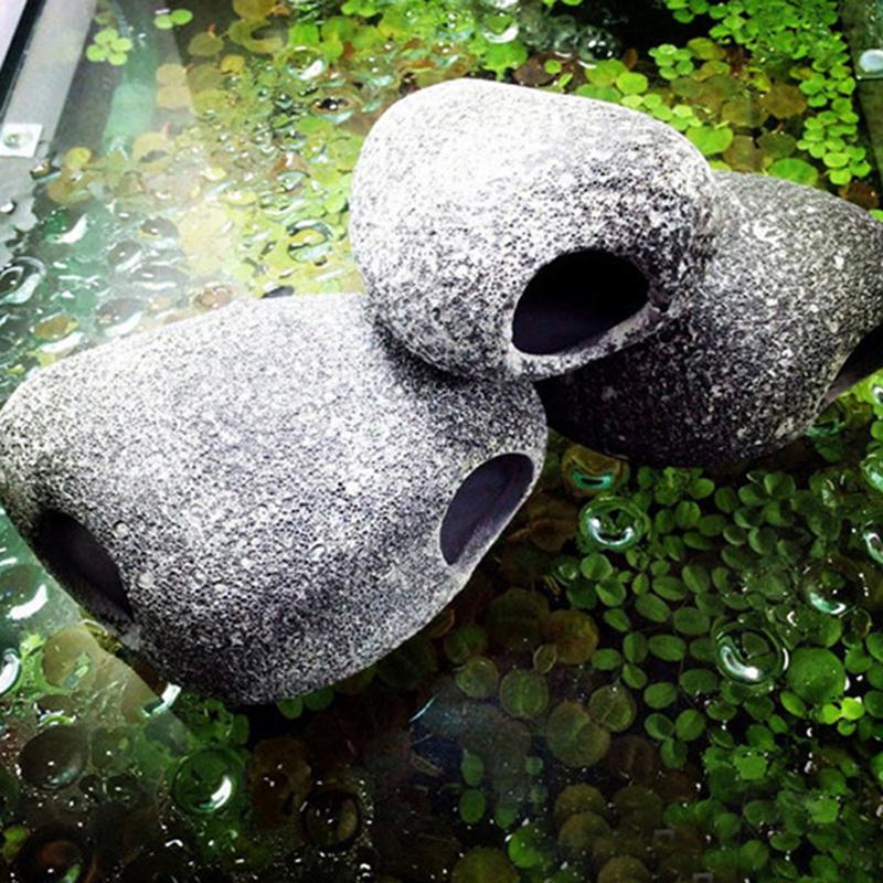 Cichlid Stone Aquarium Rock Shrimp Breeding Cave Hideaway Fish Tank Decoration