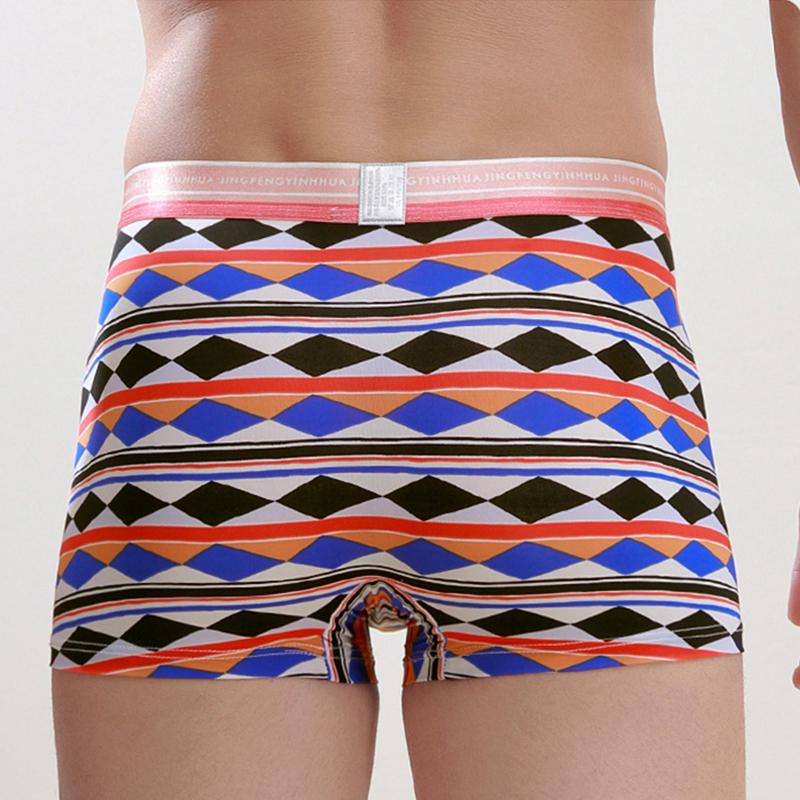 Men's Underwears Ice Silk Underwear Boxer Shorts Fashion Printed Breathable Panties
