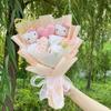 Bambole Gatto Kawaii Hello Kitty con Fiori Artificiali Bouquet Creativo Regali di Natale San Valentino Compleanno Laurea