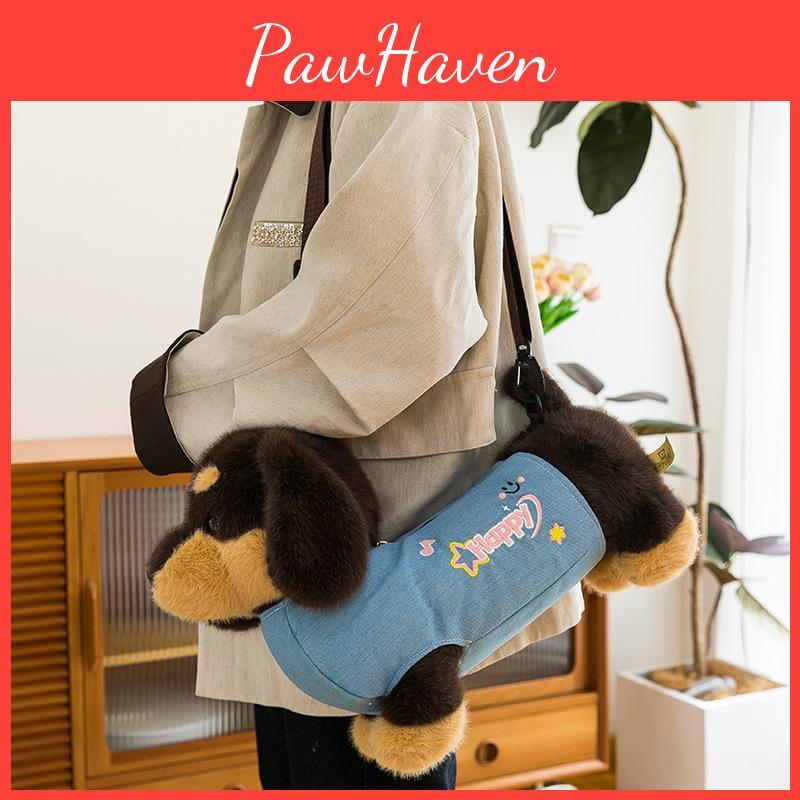 Dachshund Plush Toy Keychain Coin Purse Stuffed Animal Gift For Pet Lovers Kids Collectible