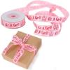 Fleckenband 10 Yards/Rolle ES IST EIN JUNGE/MÄDCHEN Blau Rosa Babyparty Taufe Partygeschenk Fleckenband Satinband Rollen Niedlich zum Basteln Nähen