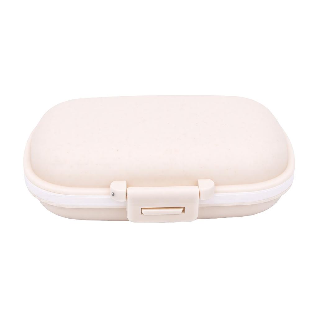 8 Compartments Tablets Case with Sealed Silicone Lid Moist Proof Portable Travel Tablets Organizer