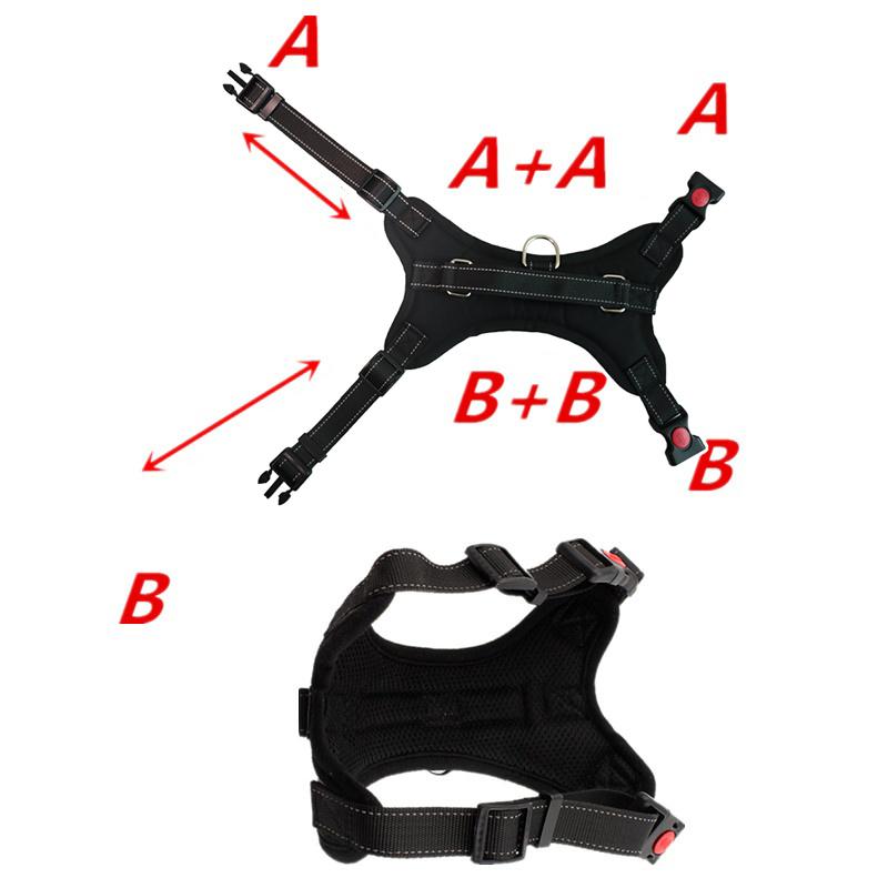 Dog Soft Adjustable Harness Vest Dog Chest Strap Walk Out Hand Strap Dog Collar