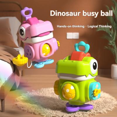 Nová dětská dinosauří skládačka Ruční míček Multifunkční šestiúhelníková otočná Zábavná Kognitivní hračka pro rané vzdělávání dětí