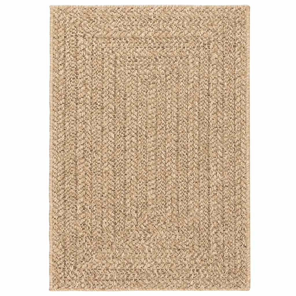 vidaXL Teppich 160x230 cm Jute-Optik Innen und Außen