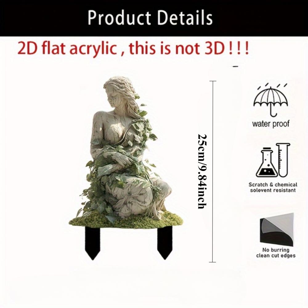 

2D акриловые садовые напольные заглушки - водонепроницаемые садовые знаки, сезонный праздничный декор, атмосфера газона, легкие доски One size fits all