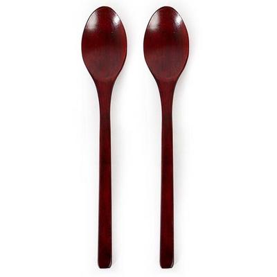 579 Lacquer Friend Whole Wood Lacquered Spoon, Wood, Single Item, 2 Pieces, Korean Popular Tableware