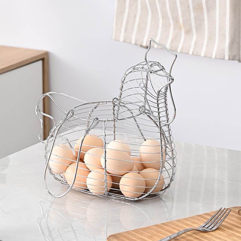 Ruční košík na vejce z kovaného železa