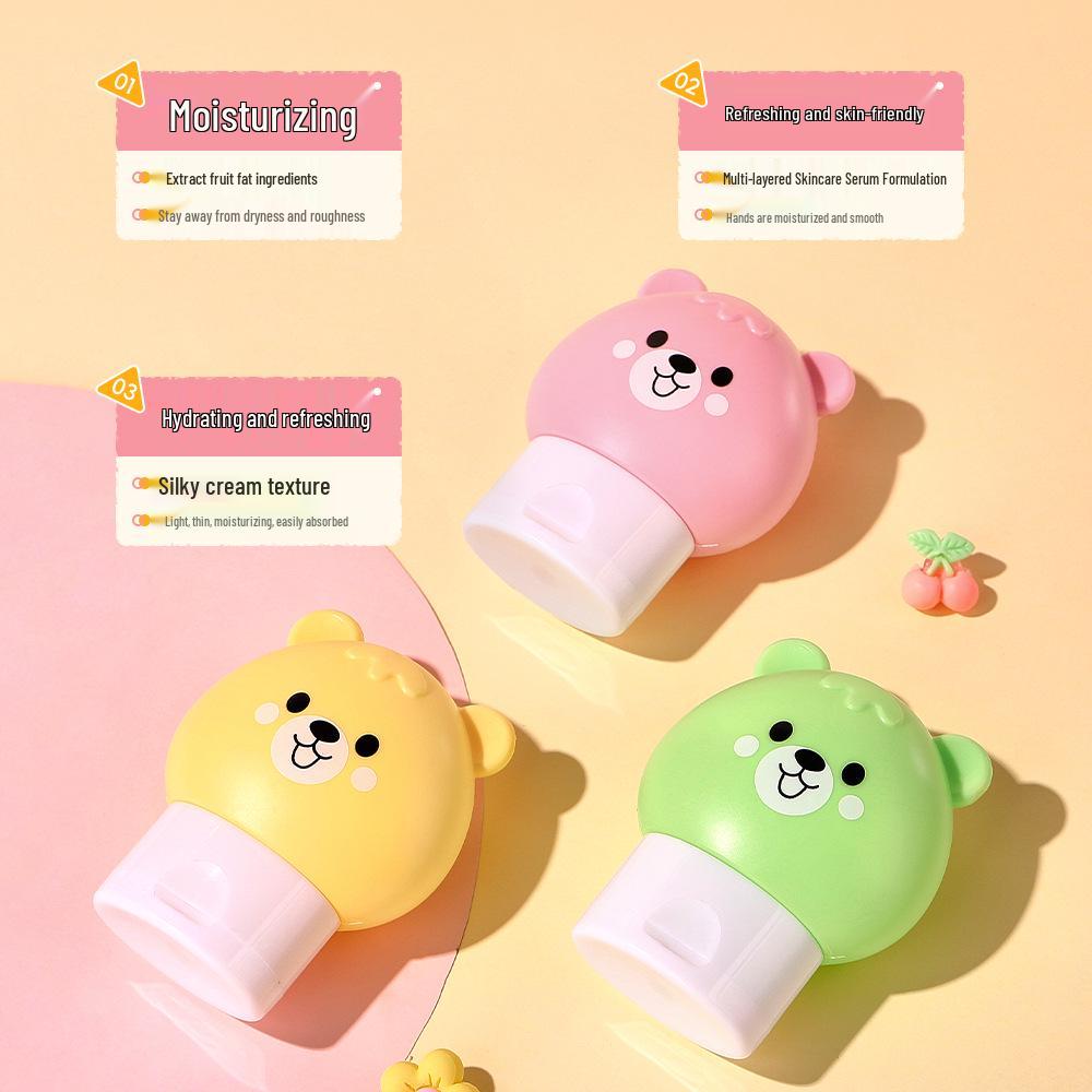 Kids' Teddy Bear Moisturizing Hand Cream - Non-Greasy, Jelly Texture, Anti-Dryness for Autumn/Winter