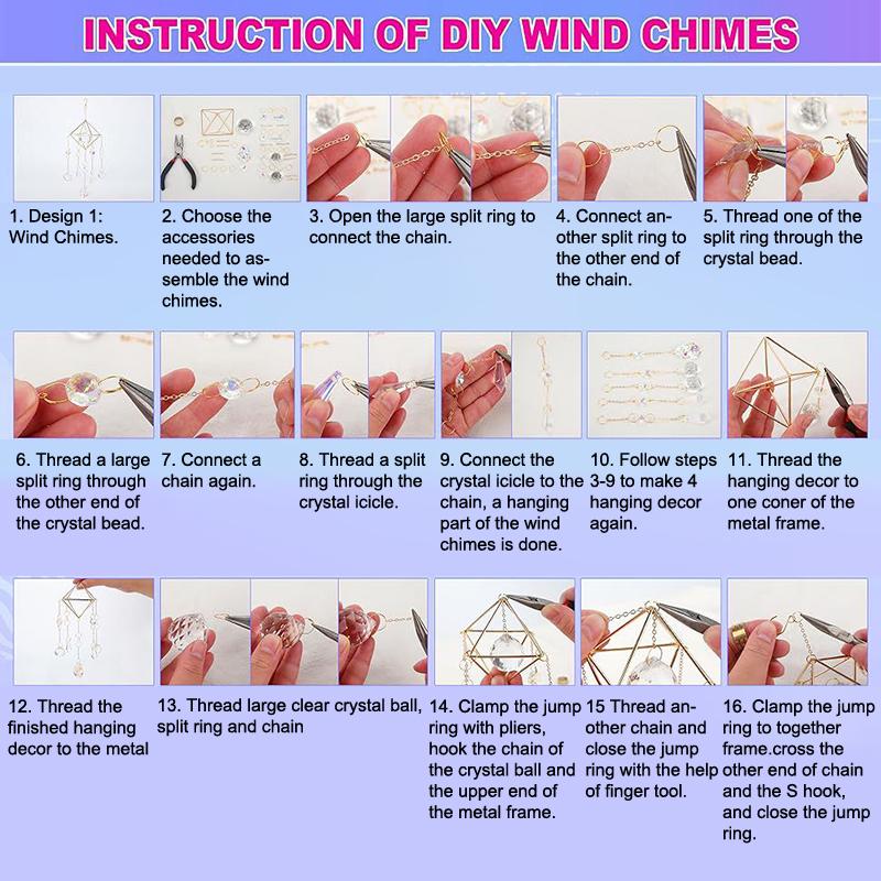 Kituri pentru confecționarea unui prinzător de soare pentru adulți, copii, kituri strălucitoare pentru prinzător de soare, artizanat fals DIY pentru decorarea ferestrei, grădinii, pentru adulți, copii